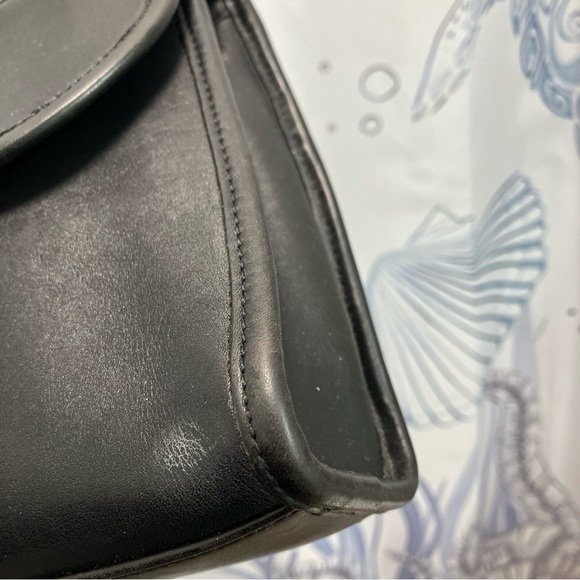 Vintage COACH REGINA Black Leather Crossbody Satchel Bag Handbag Purse 9983 - Picture 9 of 16